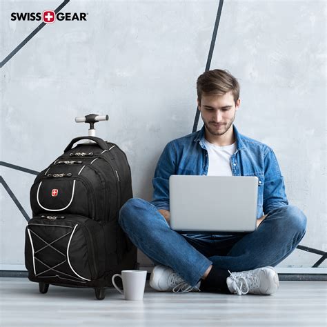 Swissgear Wheeled Laptop Backpack Black Fits Laptops Up To 156