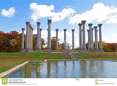 National Capitol Columns At Sunset Stock Image Image Of Outdoors