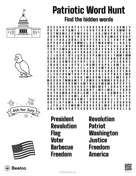 Th Of July Word Search Patriotic Holidays Pintere Sexiezpicz Web Porn
