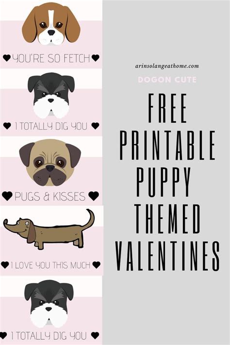 Free Printable Dog Valentines Printable Party Palooza