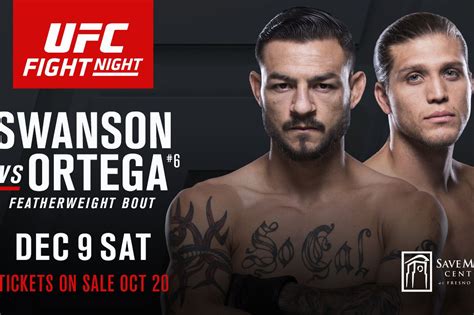 Latest UFC Fresno Fight Card Rumors For Swanson Vs Ortega On Dec 9