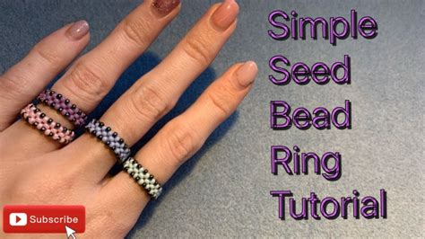 Simple Seed Bead Ring Tutorial Perfect For Beginners Youtube