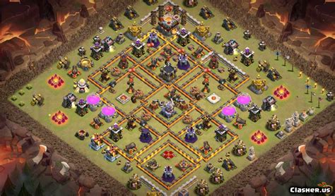 The designers of these base's are not known. Town Hall 11 TH11 War base with island infernos [With ...