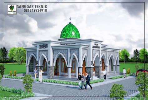 gambar desain masjid minimalis 12x12 | Presentasi arsitektur, Detail
