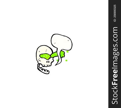 Cartoon Slime Squirting Skull Cartoon Free Stock Images Photos