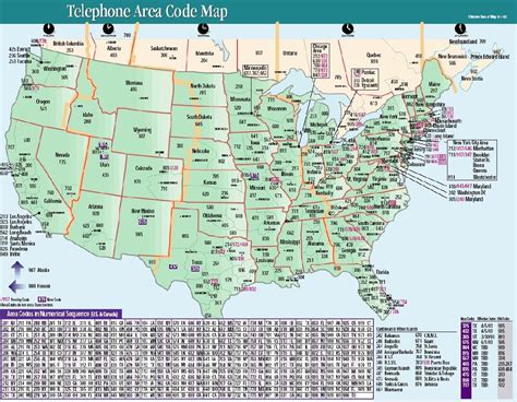 Telephone Area Code Map Map Of The World