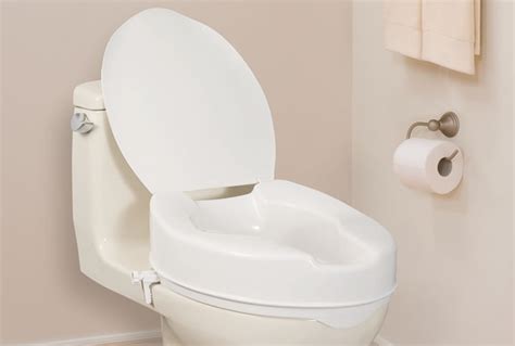 Elongated Raised Toilet Seat With Lid By Aquasense® Aquasense®
