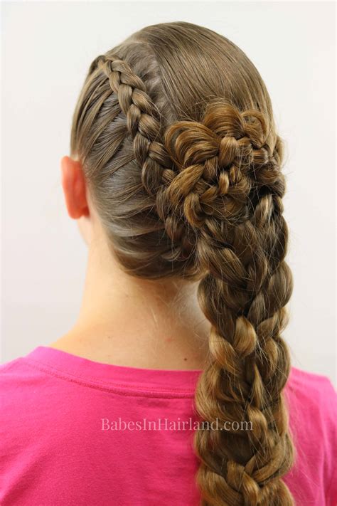 side swept braids and braided flower an edgy but elegant braid hairstyle