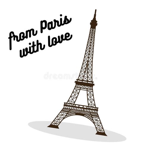 Eiffel Tower Paris Love Seamless Pattern With Romantic Hearts Stock