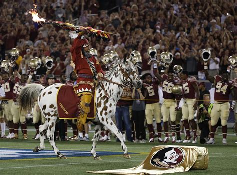 Watch Fsus Osceola And Renegade Take A Tumble To Start The Orange Bowl