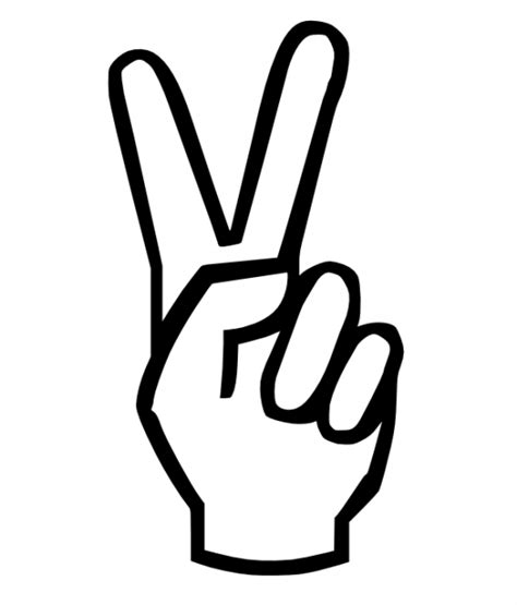 Cartoon Peace Sign Hand Clipart Best
