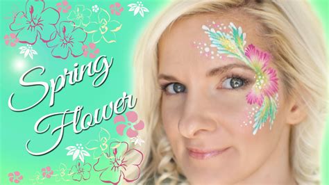 Easy Spring Flower Face Painting Tutorial Youtube