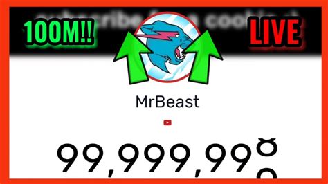 Mrbeast Hitting 100 Million Subscribers Live Sub Count Youtube