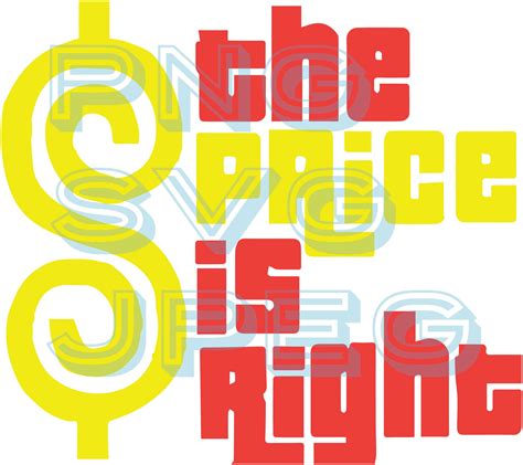 The Price Is Right Svg Png Jpeg Etsy Canada