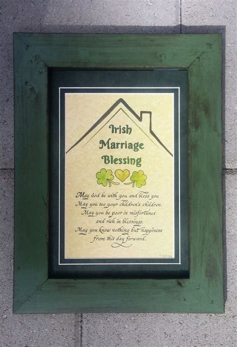 Irish Blessing Wedding Marriage Prayer For Bride And Groom Etsy