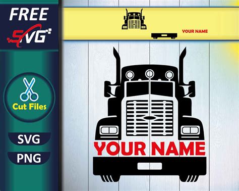 Semi Truck Svg Free American Trucker Monogram Svg