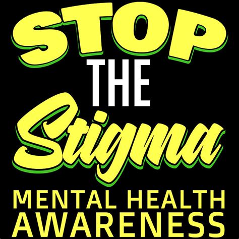 Stop The Stigma Mental Health Awareness Tshirt Design Brain