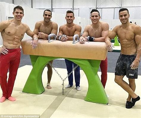 Nude College Men Gymnastics Team Cumception
