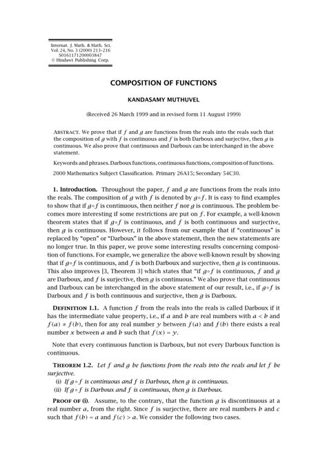 Photography is a wonderful mixture of science and art. (PDF) Composition of functions