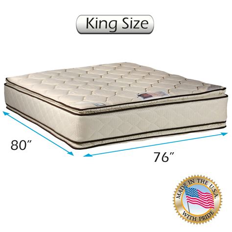 Coil Comfort Pillow Top Mattress Only King Double Sided Sleep System