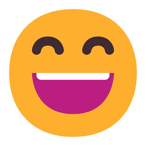 Grinning Face With Smiling Eyes Flat Icon Fluentui Emoji Flat