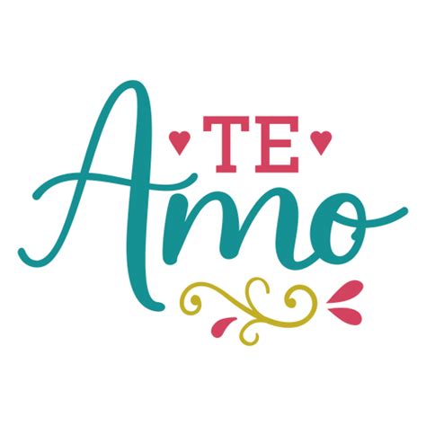 I love you) is a song by barbadian singer rihanna from her fourth studio album, rated r (2009). Te amo hearts lettering - Transparent PNG & SVG vector file