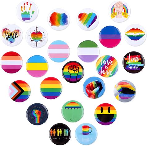 24pcs Pride Pins Rainbow Flag Lapel Pins Lgbt Lapel Pins