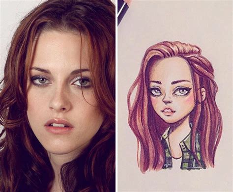 Celebrities Turned Into Cute Cartoon Characters By Russian Artist
