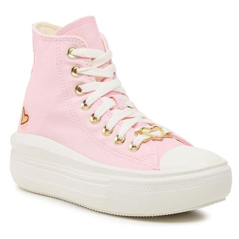 Sneakers Converse Ctas Move Hi A05140c Sunrise Pinkegret Chaussuresfr