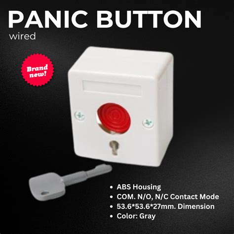 Mini Emergency Wired Panic Button Gray Color For Access Control