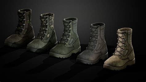 3d Model Military Boots Vr Ar Low Poly Cgtrader
