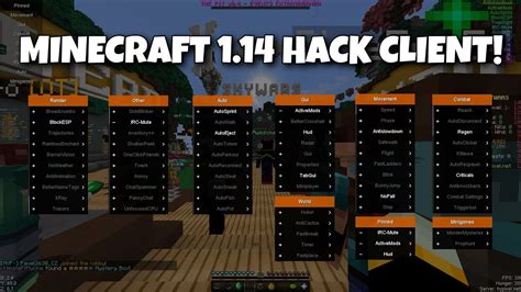 Just visit our website modmenuz.com and look for the hack that you require. Minecraft 1.14 Hack CIientDownload Tutorial+Vorstellung