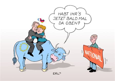 Die französische satirezeitung „charlie hebdo hat mit der veröffentlichung einer karikatur von recep tayyip erdogan die wut des türkischen präsidenten auf sich gezogen. Deutschland Frankreich EU von Erl | Politik Cartoon | TOONPOOL