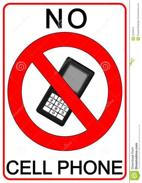 No Cell Phone Sign Stock Photos Image 23794213