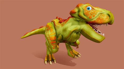 Playful Dinosaur 3d Model By Alex Fireferret [7990d09] Sketchfab