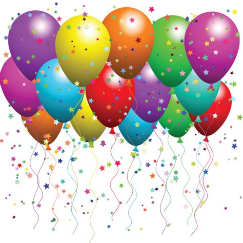 Many Colorful Balloons With Tiny Stars Png Image Purepng Free