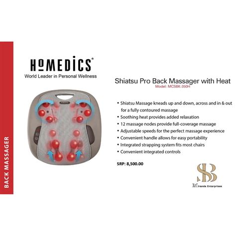 Homedics Shiatsu Pro Back Massager With Heat Shopee Philippines