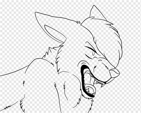 Angry Wolf Lineart Ms Paint
