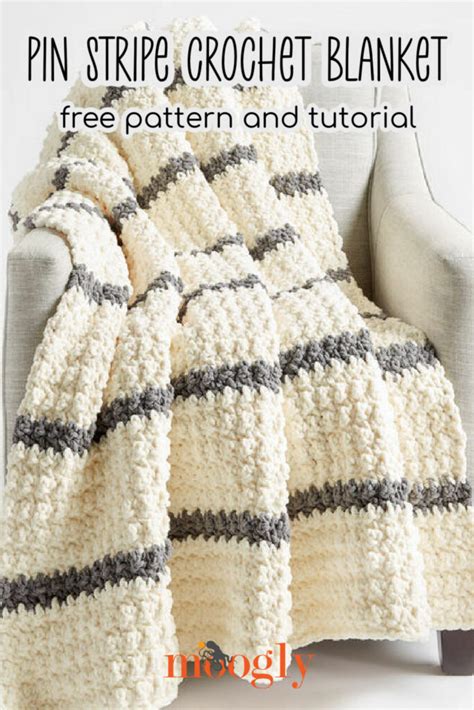 Pin Stripe Crochet Blanket Free Pattern And Tutorial Moogly