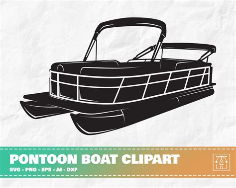 Pontoon Boat Clipart Pontoon Boat SVG Pontoon Boat Cut File Etsy Norway