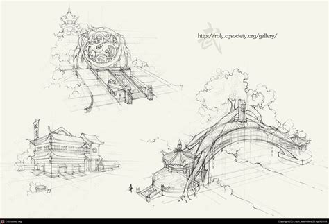 fantastic environmental design concepts on cg society by li jun roly beijing china drawing