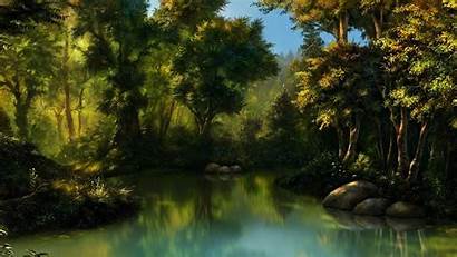 Landscape Wallpapers Swamp Cgi Forest Water Desktop