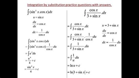Never runs out of questions. Integration by substitution simple practice questions ...
