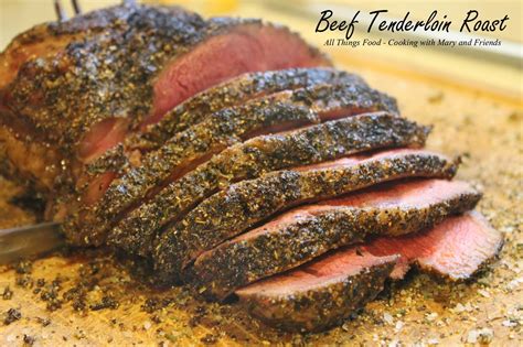 Cut the beef into slices, however thick you'd like, and serve with the mushroom pan sauce. Cooking With Mary and Friends: Roasted Beef Tenderloin