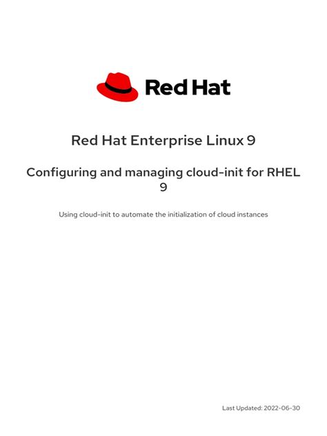 Rhel 90 Configuring And Managing Cloud Init For Rhel 9 Pdf