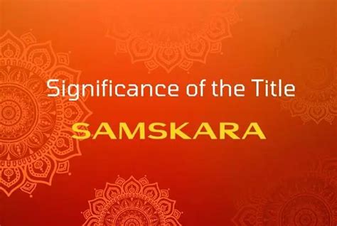 Significance Of The Title Samskara By Ananthamurthy All About English Literature