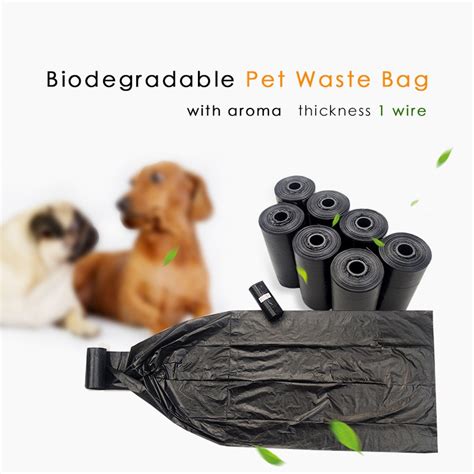 Drop Ship 10 Rolls Black Thick Compostable Waste Bag Biodegradable Dog