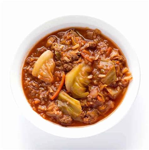 Unstuffed Cabbage Roll Soup The Wholesome Dish