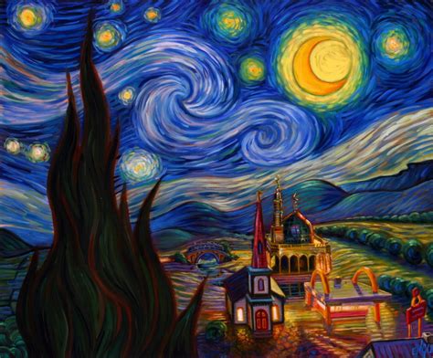 Painting Of Vincent Van Gogh Moon Desktop Wallpapers 1280x1024