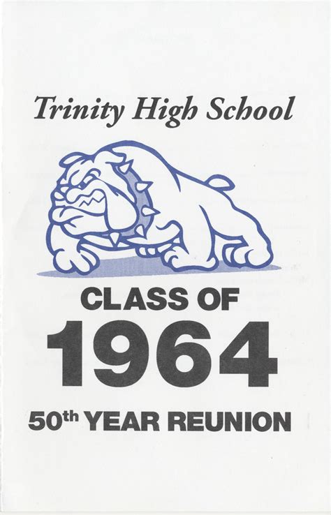 50th Reunion Program Trinity High School Class Of 64